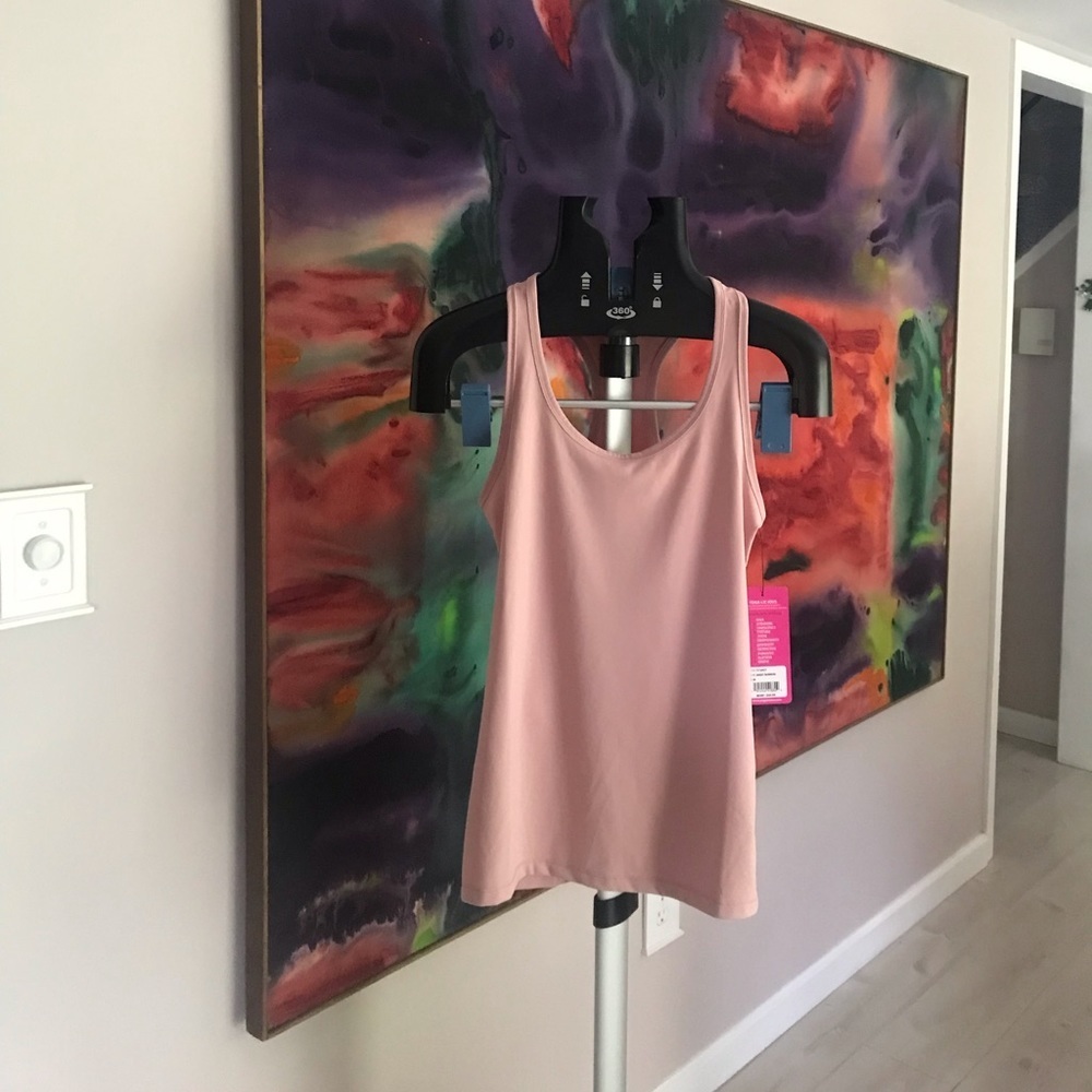 Yogalicious dusty pink M racerback workout top NWT MSRP $44